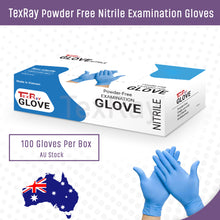 Load image into Gallery viewer, TexRay Nitrile Gloves 100 Gloves Per Box
