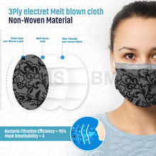 Load image into Gallery viewer, Black Lace - Level 1 Single Use Face Mask 10 Masks Per Bag
