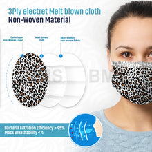 Load image into Gallery viewer, White Leopard - Level 1 Single Use Face Mask 10 Masks Per Bag
