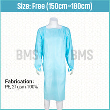 Load image into Gallery viewer, Disposable Level 3 Blue Isolation Gowns With Thumb Loop - PE 72gsm, 100 units per box
