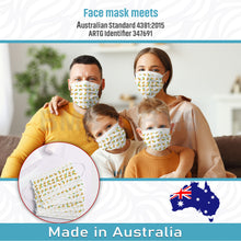 Load image into Gallery viewer, Kangaroo Print - Level 1 Single Use Face Mask 10 Masks Per Bag
