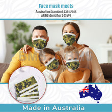 Load image into Gallery viewer, Yellow Camouflage - Level 2 Single Use Face Mask 50 Masks Per Box
