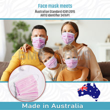 Load image into Gallery viewer, Pink - Level 2 Single Use Face Mask 50 Masks Per Box
