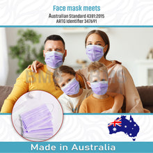 Load image into Gallery viewer, Purple - Level 2 Single Use Face Mask 50 Masks Per Box
